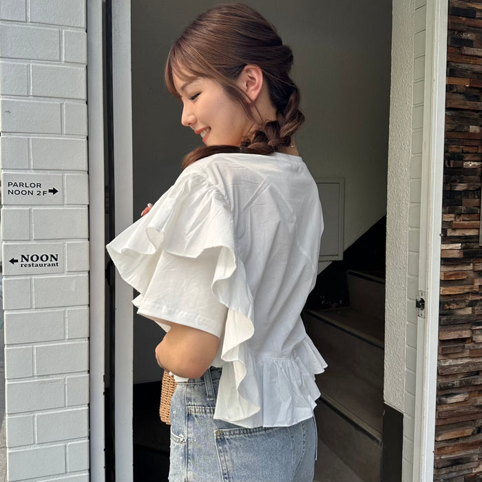 フリルティアードTシャツ
