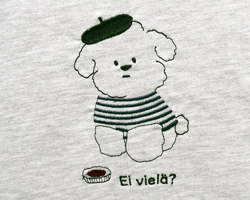 アニマル刺繍スウェット