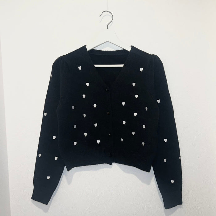 ハート刺繍カーディガン