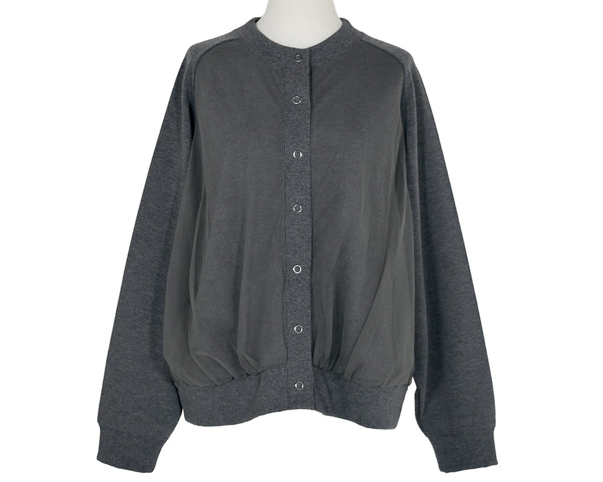 【LILASIC】ﾁｭｰﾙﾚｲﾔｰﾄﾞ裏起毛ｶｰﾃﾞｨｶﾞﾝ_SKHW5642