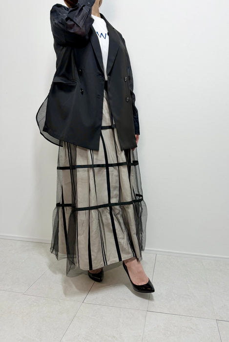 【hunch】チュール×Tプリントフレアスカート_WQN5274