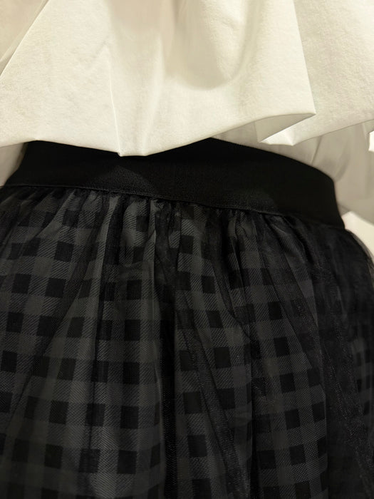 【hunch】チュール×Tプリントフレアスカート_WQN5274