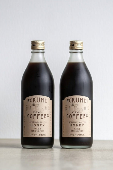【ROKUMEI】ロクメイコーヒー カフェベース_組み合わせいろいろ2本セット（ブラック（無糖）／ハニー（微糖）／デカフェ（カフェインレス））